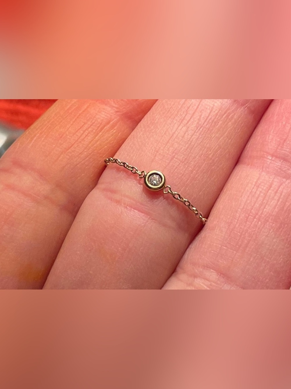 MaGal 14k & Natural Diamond ring, 9.75